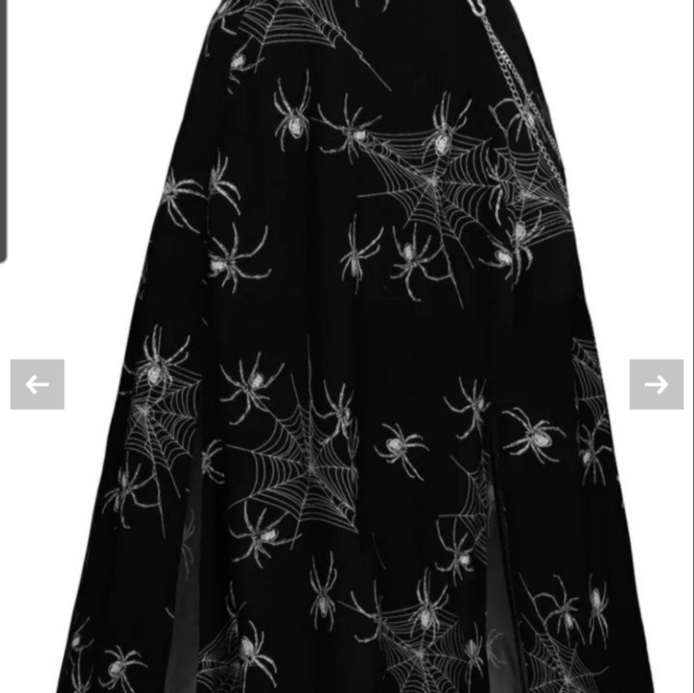Black Spider Web Print Skirt